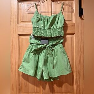 "Le Lis" brand crop top and short set NWT